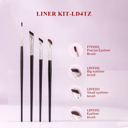 OVW Eyeliner Brushes Set Premium Synthetic Blending Shader Crease Precision Eye Makeup brushes set - Image 7
