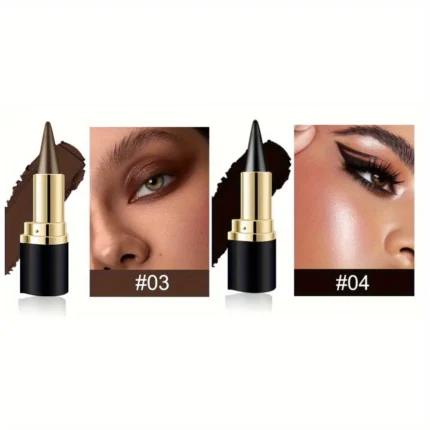 2Pcs Black&Brown Gel Eyeliner Pencil Eye Black Face Paint Sticks Makeup Set, Natural Black Eyeliner Cream Waterproof Crayon - Image 7