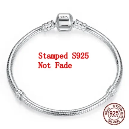 TOP SALE Authentic 100% 925 Sterling Silver 3MM Snake Chain Bangle & Bracelet for Women Luxury Bangle Jewelry 16-23CM - Image 10