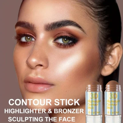 Contour Stick with Built-in Highlighter for Face, Nose Shading, Concealing, and Under-eye Bags - Makeup Stick