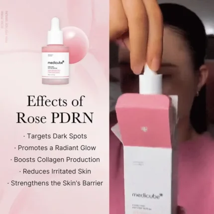 medicube Pink Peptide Collagen Ampoule Essence Whitening, Fading Spots, Moisturizing and Nourishing 30mL (Copy) - Image 4