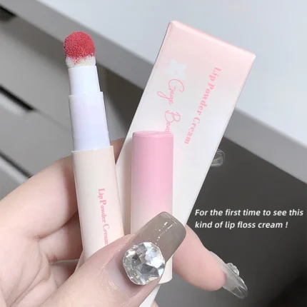 Hot Sales Gege Bear Makeup Sponge Tip Lippie Lip Powder Cream Birthday Gift Matte Non-Stick Cup Cute Lip Powder Cream Lip Mud - Image 4