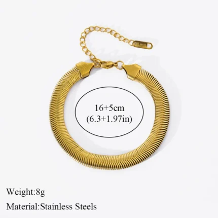EILIECK 316L Stainless Steel Twisted Bracelet Bangles For Women Trendy 18K Gold Plated Wrist Chain Waterproof Jewelry Gift Party - Image 20