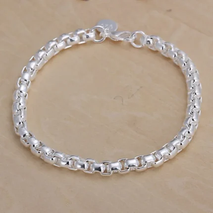 Noble 925 Sterling Silver Square Solid Chain Bracelet For Women Men Charm Party Gift Wedding Fashion Jewelry - Image 19