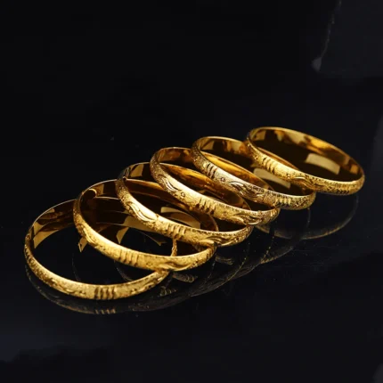Goldlen Middle East 6-piece Ethiopian Girl Copper Bracelets Dubai Women's Fashion Jewelry Ethiopian Bride Wedding Gift - Image 5