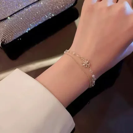 5Pcs Set Gold/Silver Color Fashion Charm Bracelet Women Retro Glossy Geometric Metal Twist Chain Bangles Bracelet Set Jewelry - Image 93