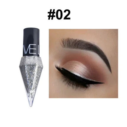 Pearlescent Diamond Liquid Eyeliner Shimmer Waterproof Long Lasting Glitter Silver Color Easy to Wear Eye Pencil Korean Makeup - Image 7