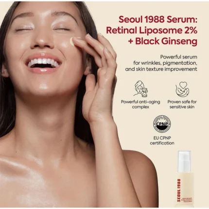 Korean 1988 Retinol Face Care Serum,Black Ginseng Niacinamide Vitamin C Moisturizing Firming Ampoule,Anti Aging Wrinkle Skincare - Image 28