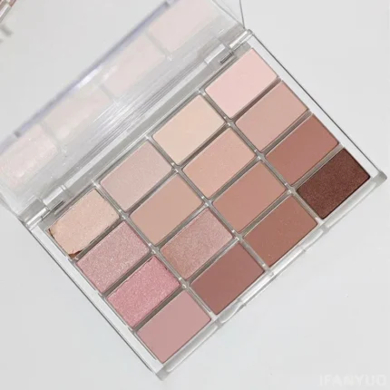 20-Color Matte Pearlescent Eyeshadow Palette Low Saturation Pink Glitter Eye Shadow Long Lasting Eye Makeup Palette Cosmetics - Image 13