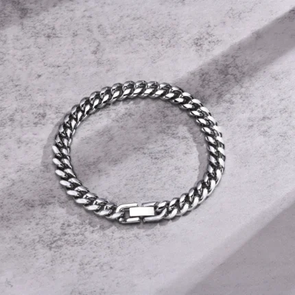 Vnox 6/8/10/12mm Cuban Chain Bracelets for Men Women, Solid Stainless Steel Curb Link Chain Wristband Jewelry - Image 5
