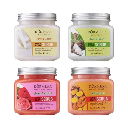 KORMESIC Turmeric Body Scrub Cream Facial Moisturizing Deep Cleansing Milk Rose Gentle Tender Face Exfoliation Skin Care Product - Image 5