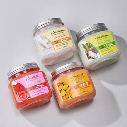 KORMESIC Turmeric Body Scrub Cream Facial Moisturizing Deep Cleansing Milk Rose Gentle Tender Face Exfoliation Skin Care Product - Image 15