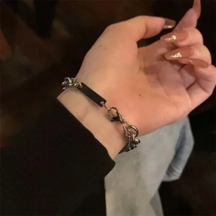5Pcs Set Gold/Silver Color Fashion Charm Bracelet Women Retro Glossy Geometric Metal Twist Chain Bangles Bracelet Set Jewelry - Image 108