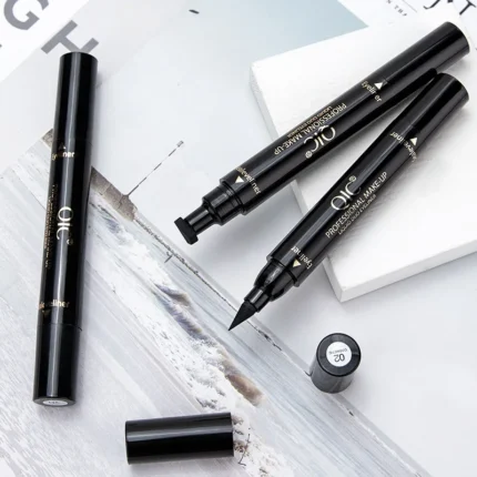 Eyeliner Pen With Eye Makeup Stamp, Waterproof Double Ended Long Lasting Heart Pentagram Moon Flower Shaped Eyeliner Stamp - Image 4