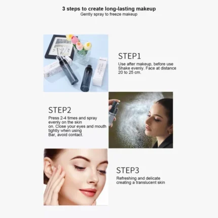 100ml Setting Spray Moisturizing Cosmetic Bottle Primer for Brightening Oil Control Long-Lasting Makeup Fixing Spray - Image 4