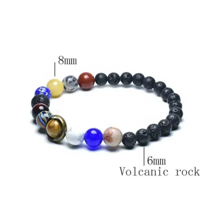 Women Men Natural Stone 10 Planets Braclet Noter Universe Solar System Bracelet Best Friends Gift For Him/Her Yoga Bileklik - Image 5