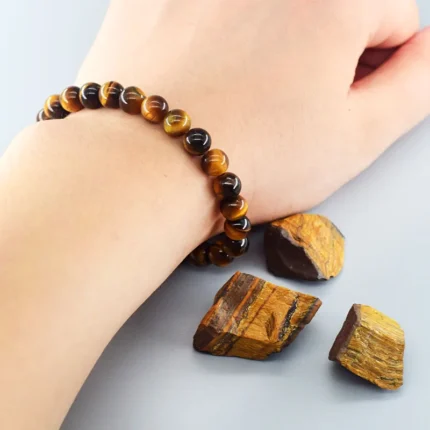 5A Natural Tiger Eye Bracelets Men Women Charm Natural Stone Jewelry Health Protection Soul Healing Couple Crystal Bead Bracelet - Image 5