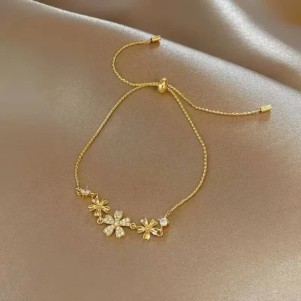 5Pcs Set Gold/Silver Color Fashion Charm Bracelet Women Retro Glossy Geometric Metal Twist Chain Bangles Bracelet Set Jewelry - Image 69