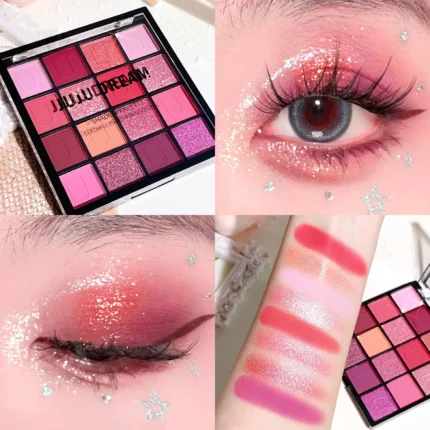 16 Colors Eyeshadow Palette, Koi Mermaid Palette, Wizard of Oz, Pearlescent Matte, Fine Glitter, Macaron Eyeshadow - Image 3