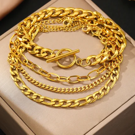 Stainless Steel Bracelet Set High-end Atmosphere Multi Bracelet Set Fashion Bracelet For Women Jewelry Gifts with a Difference - Image 5