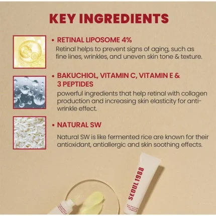 Korean 1988 Retinol Face Care Serum,Black Ginseng Niacinamide Vitamin C Moisturizing Firming Ampoule,Anti Aging Wrinkle Skincare - Image 19