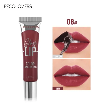 6 Colors Matte Peel Off Liquid Lipstick Long Lasting Waterproof Lip Gloss Mask Moisturizer Tear Pull Lip Lint Cosmetic Makeup - Image 8