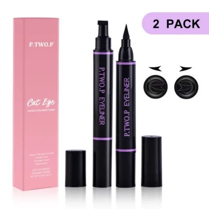 PTWOP 2 Pcs/Box Black Eyeliner Liquid Pencil Cat Eye Wings Eyeliner Stamp Waterproof Quick Drying Long Lasting for Eye Makeups - Image 10