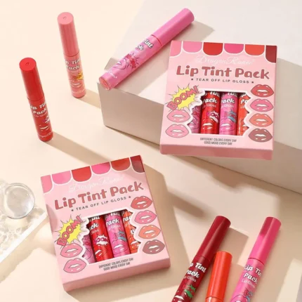 6PC/set Peel Off Liquid Lipstick 6 Colors Waterproof Lasting Matte Pink Lip Gloss Moisturizer Red Lip Tinted Makeup - Image 10