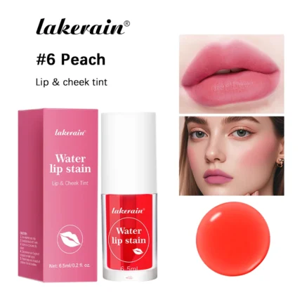 6Colors Water Lip Stain Moisturizing Lip Glaze Long Lasting Lip Ink Face Lip Dual Purpose Waterproof Liquid Cosmetic Makeup - Image 9