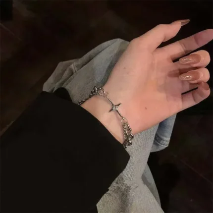 5Pcs Set Gold/Silver Color Fashion Charm Bracelet Women Retro Glossy Geometric Metal Twist Chain Bangles Bracelet Set Jewelry - Image 107