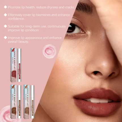 Peel off Lip Liner Lip Gloss Long Lasting Matte Waterproof Lipstick for Lips Non Stick Castor Oil for Moisturizing Lips Makeup - Image 16