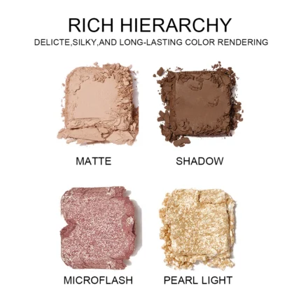 9-Color Eyeshadow Palette with Fine Glitter, Shimmer, Matte, Milk Tea Shades; Mini, Daily Use, Student-Friendly Makeup - Image 17