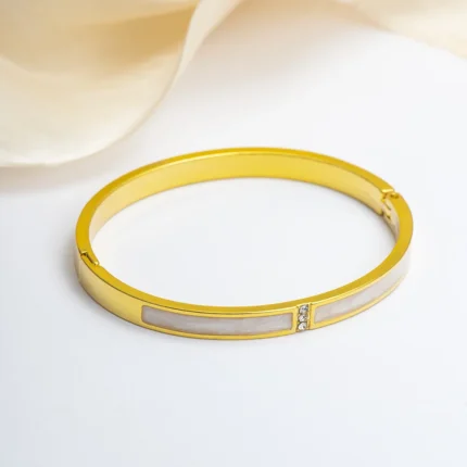 2024 Luxury Colorful Orange Enamel Bangles Bracelets for Women Party Gift Fashion Bangles Original Stainless Steel Jewelry - Image 13