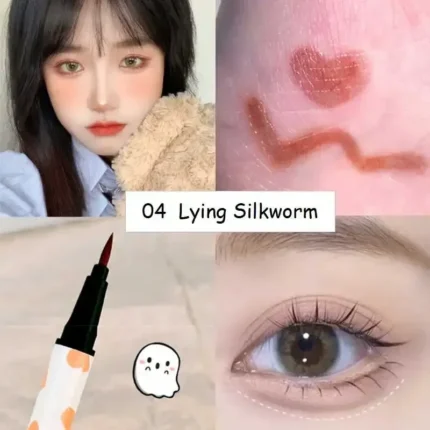 4 Colors Brown Lying Silkworm Liquid Eyeliner Pen Waterproof Big Eyes Makeup Smooth Quick-drying Women Cosmetics Beauty Tools - Image 8
