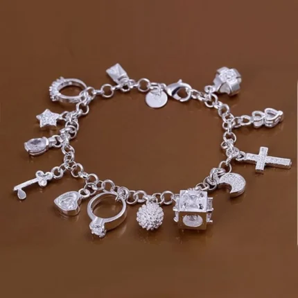 Noble 925 Sterling Silver Square Solid Chain Bracelet For Women Men Charm Party Gift Wedding Fashion Jewelry - Image 13