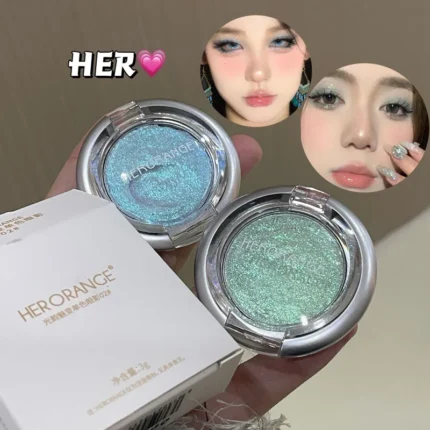 Smoky Pearl Glitter Eyeshadow Green Black Purple Shimmer Silkworm Highlight Creamy Monochrome Eye Shadow Matte Palette Makeup - Image 33
