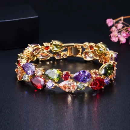 Pera Luxury CZ Green Cubic Zirconia Stone Large Women Charm Bangle Bracelets Bridal Jewelry Accessories for Bridesmaids B029 - Image 10