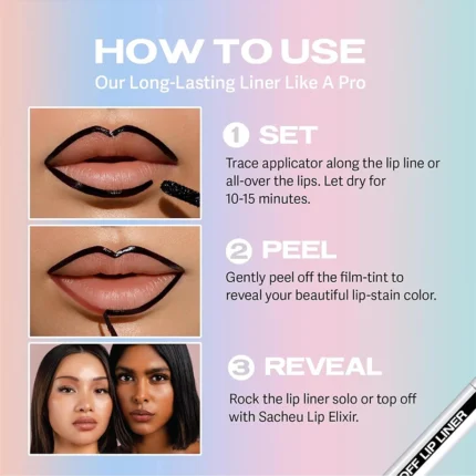 Glossy Peel-off Lip Liner High Pigmented Tattoo Peel Off Waterproof Lasting Non-fading Moisturizing Lip Lipstick Korean Brand - Image 3